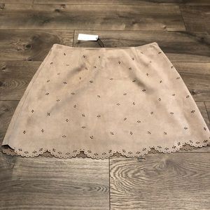 NWT Suede Scalloped Skirt